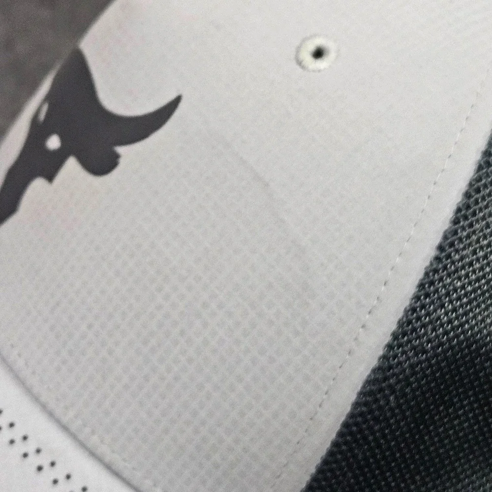 Under Armour Project Rock Trucker Hat Gray White Mesh‎ Snapback Performance Cap